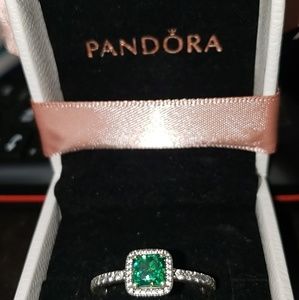 Pandora Silver Cz Timeless Elegance Ring